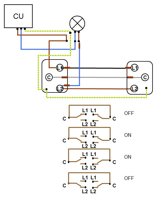 [ElectriciansForums.net] Continuity of 2 way lighting