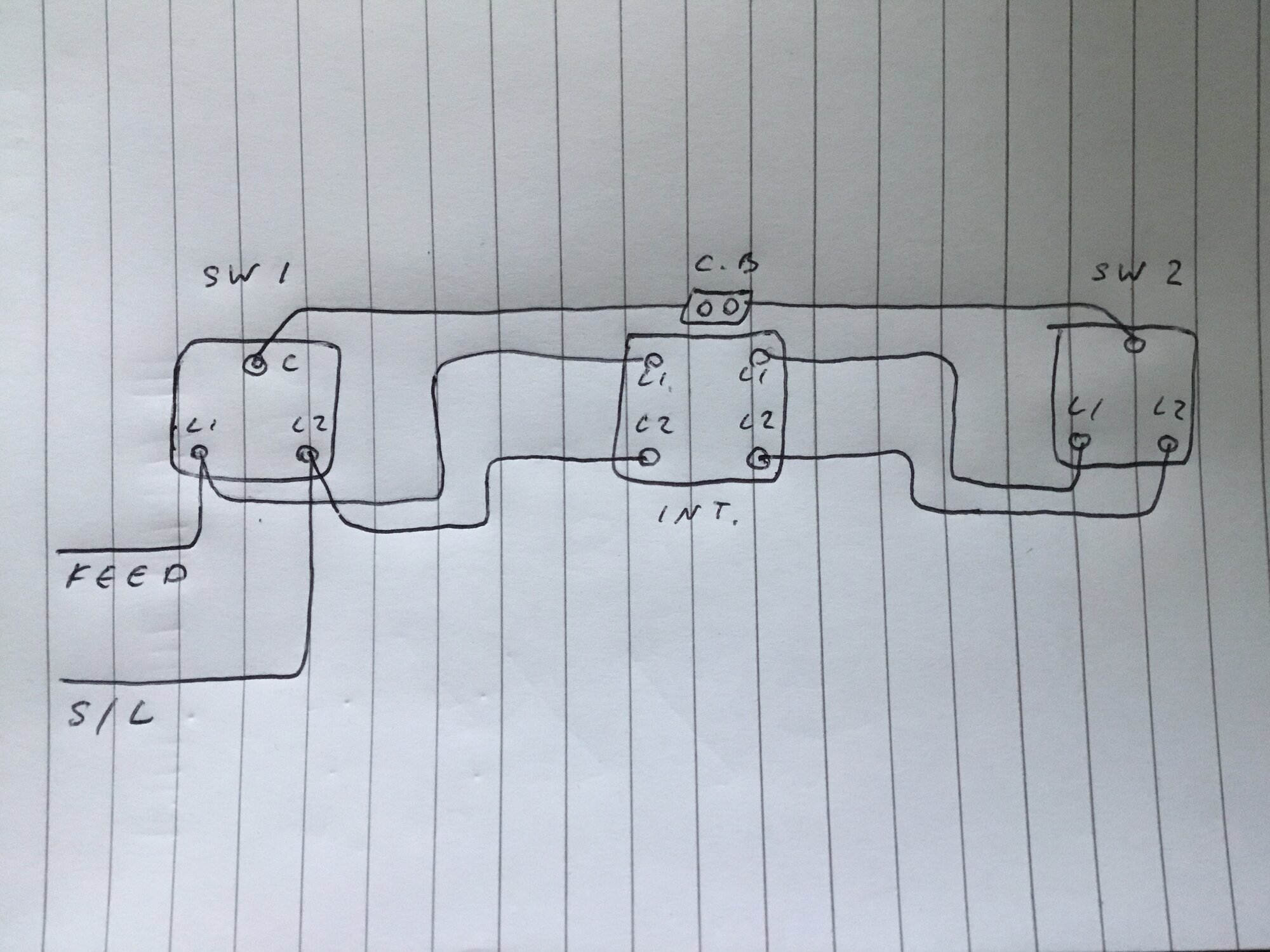 [ElectriciansForums.net] Intermediate sw wiring/neutral at sw