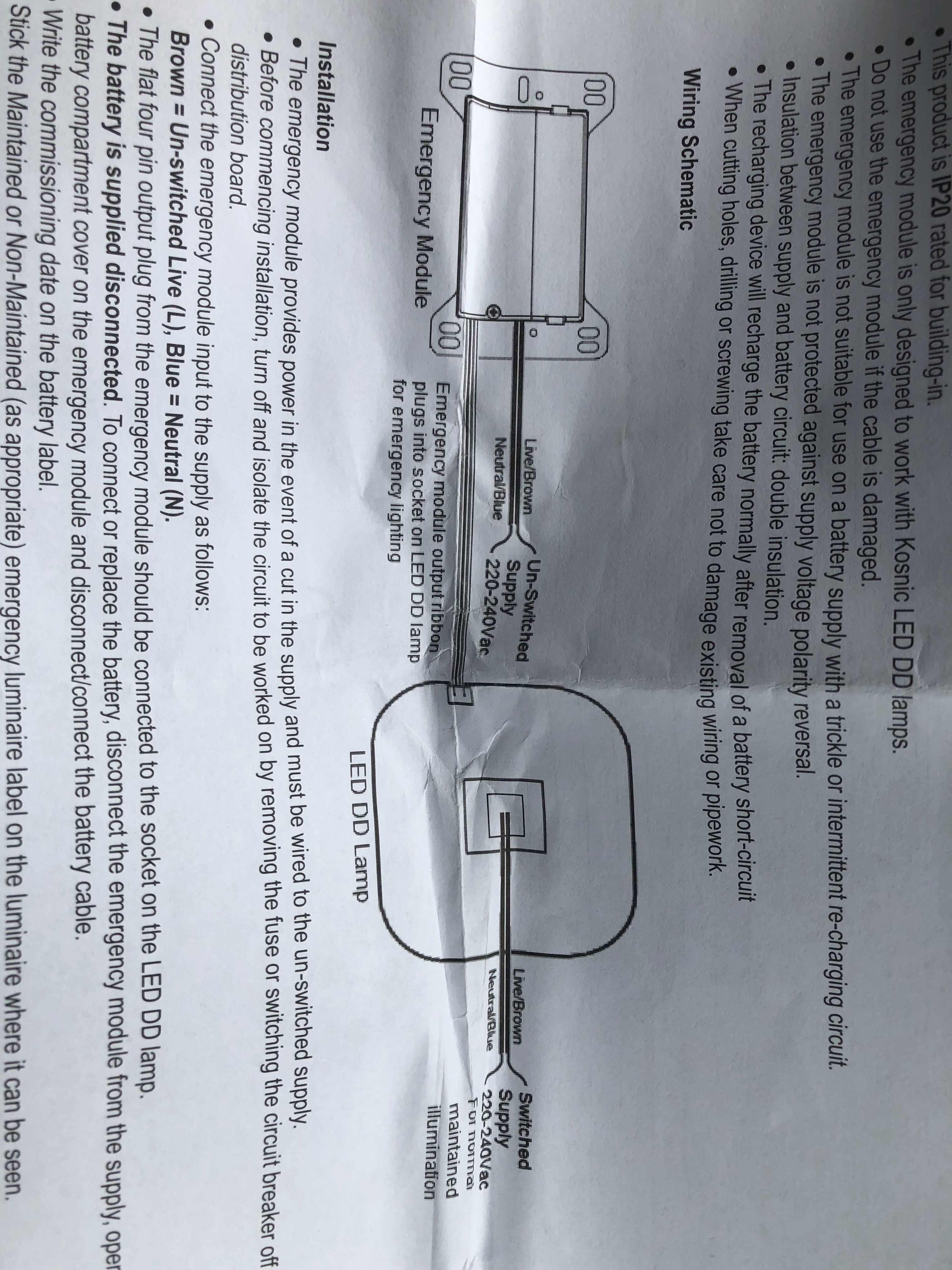 [ElectriciansForums.net] Emergency lights or standard