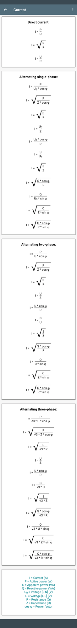 [ElectriciansForums.net] Calculate 3 Phase MCB size