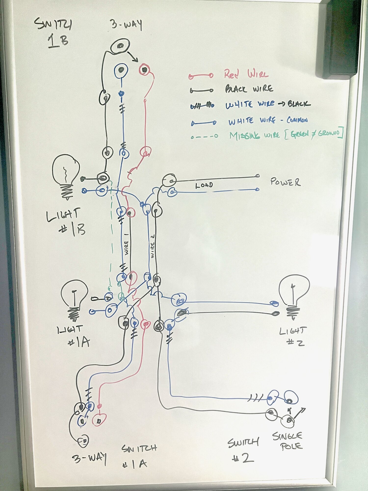 [ElectriciansForums.net] 3-Way Switch Loop, Ceiling Fed Multi-fixture Wiring Puzzle - Need Help