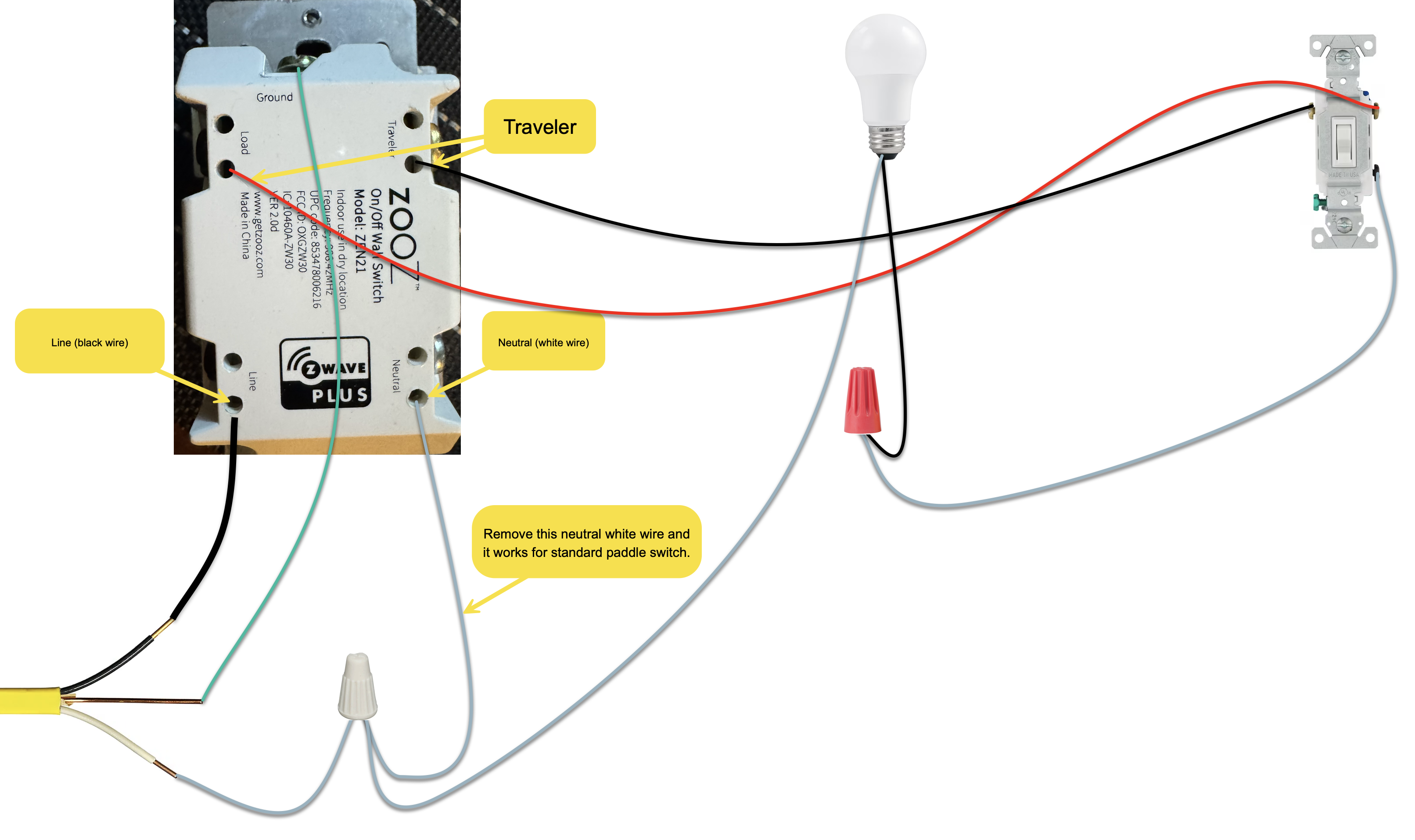 [ElectriciansForums.net] How do I wire a 3-way Zooz Zen21 smart switch?