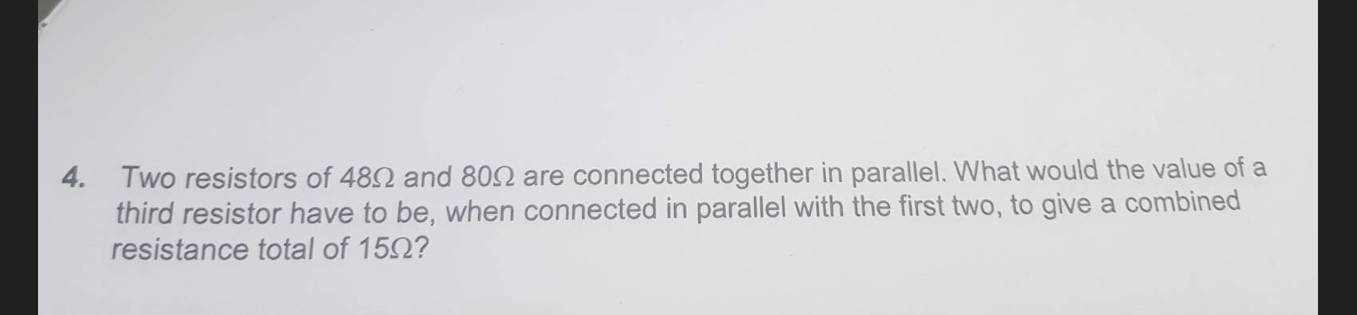 [ElectriciansForums.net] Flummoxed by a basic parallel resistance question