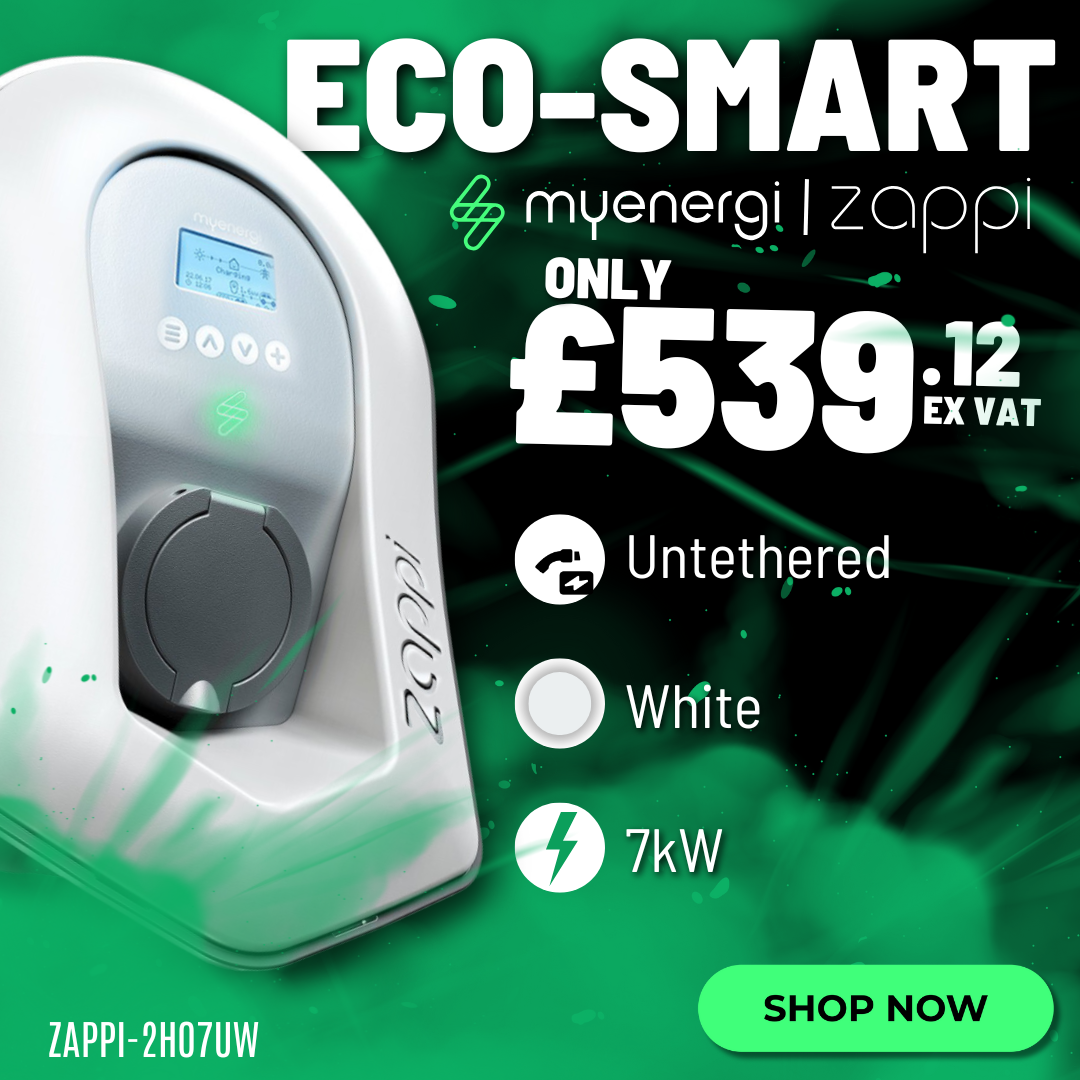 MyEnergi Zappi Eco-Smart EV Charger 7kW Untethered White - ZAPPI-2H07UW