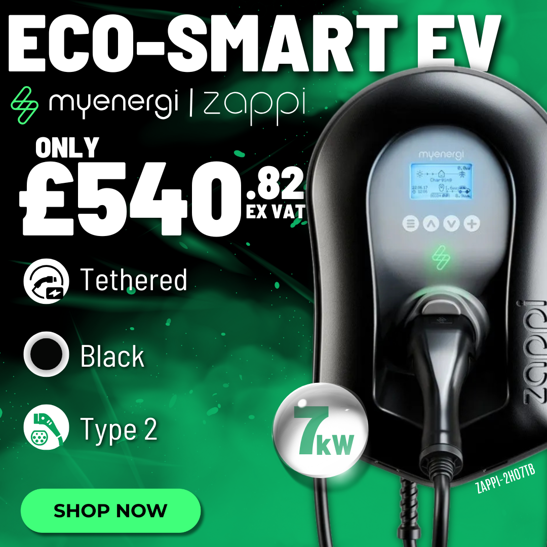 MyEnergi Zappi Eco-Smart EV Charger 7kW Type 2 Tethered Black - ZAPPI-2H07TB