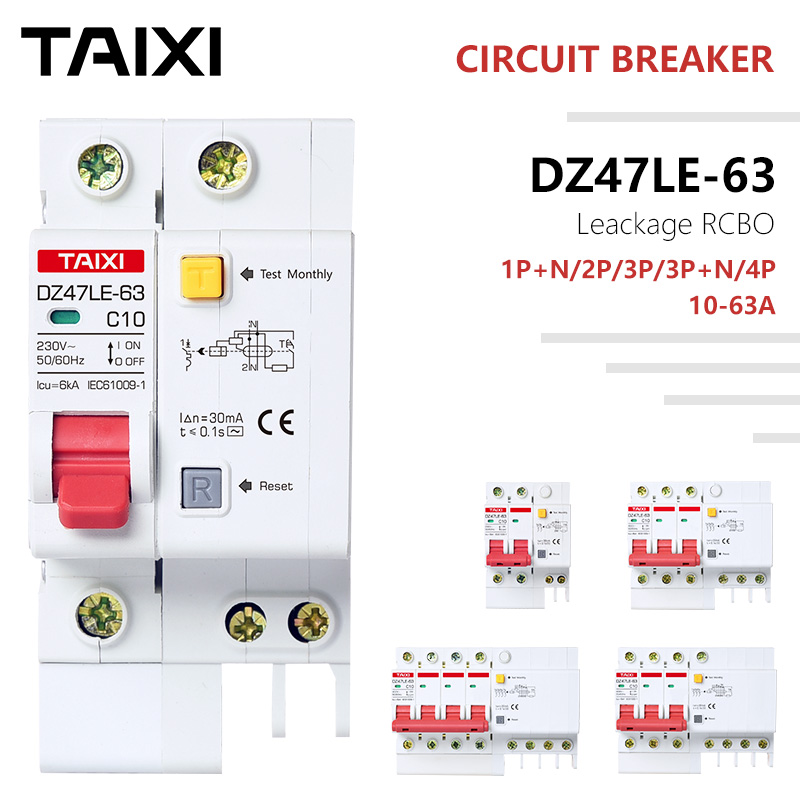 Circuit-Breaker-Mini-RCD-RCBO-DZ47-10A-16A-Current-30mA-15mA-MCB-Leakage-Protector-Househo